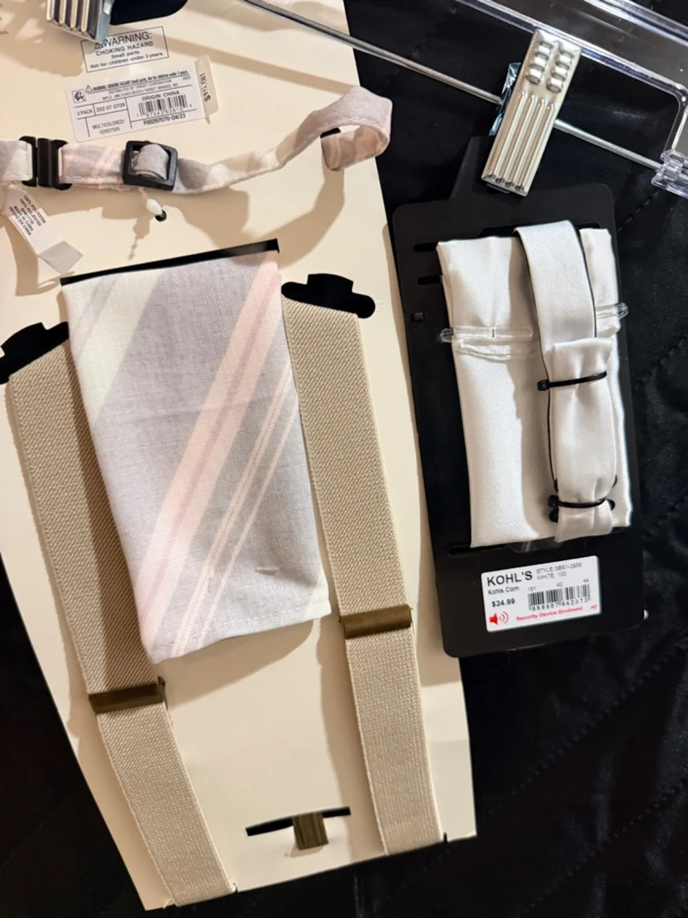 Kohl's and Bespoke Tie & Bow Tie Accessory Set in Green, Cream, White